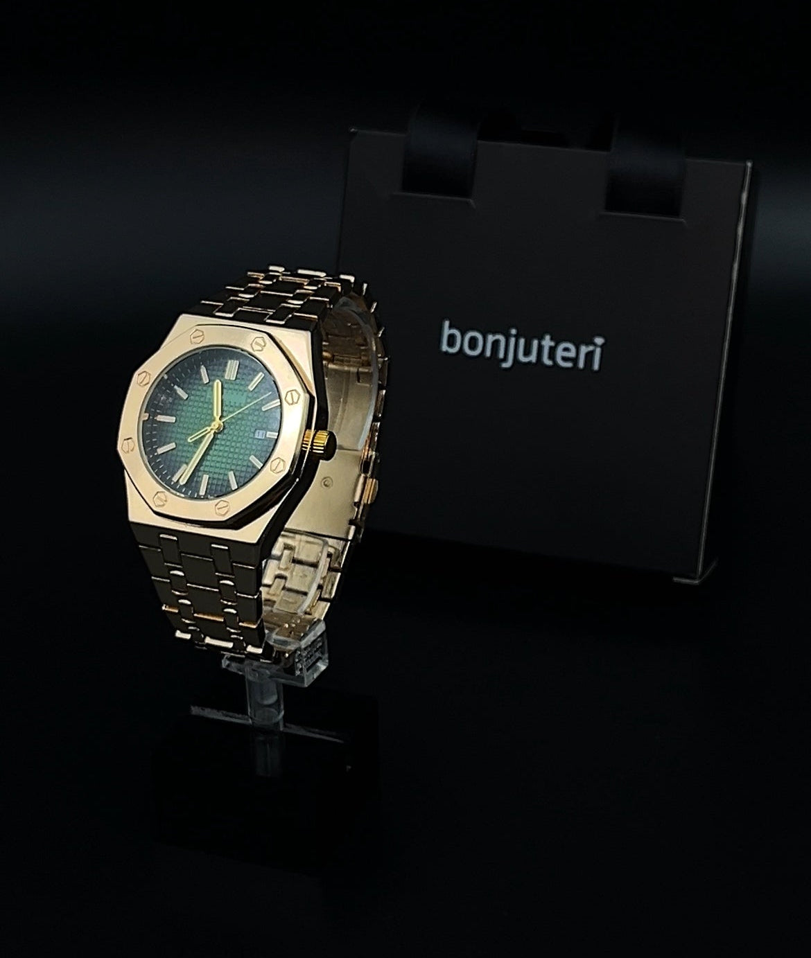 Altın Renk Premium Su Geçirmez Erkek Kol Saati